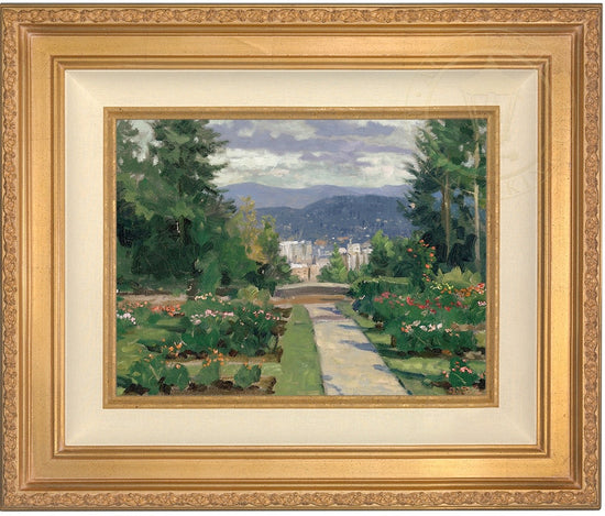Rose Garden, Portland, by Thomas Kinkade