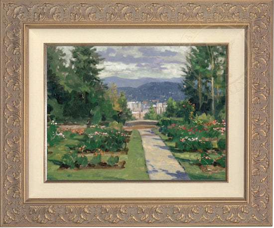 Rose Garden, Portland, by Thomas Kinkade