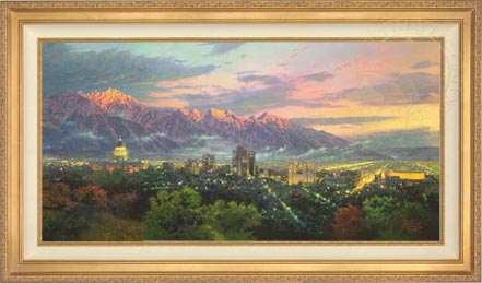 Salt Lake, City of Lights, by Thomas Kinkade