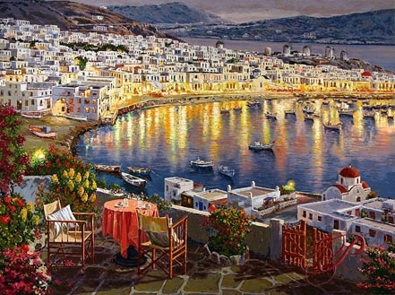 sam park mykonos sunset