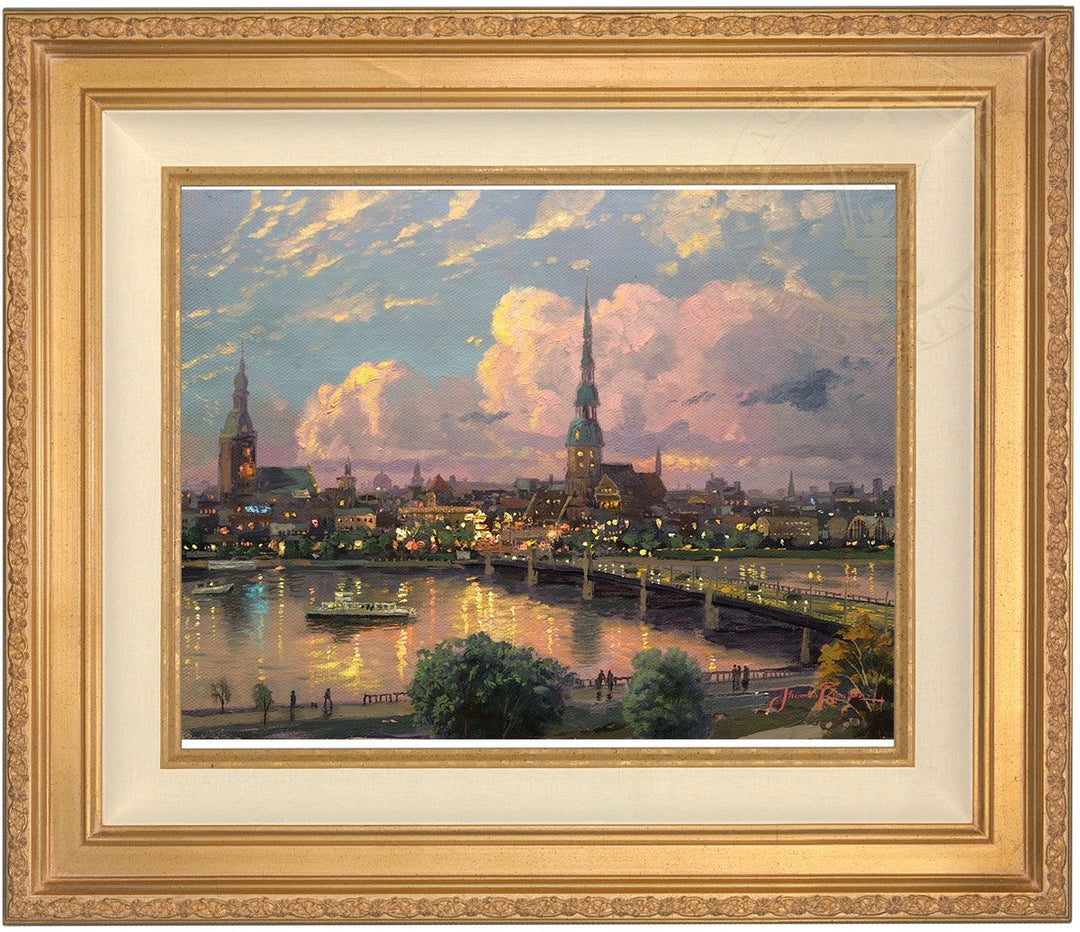 Sunset over Riga, Latvia, by Thomas Kinkade