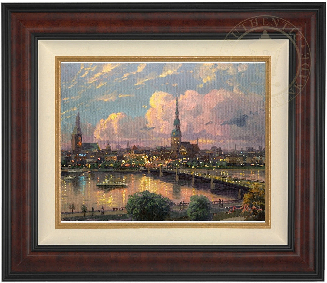 Sunset over Riga, Latvia, by Thomas Kinkade