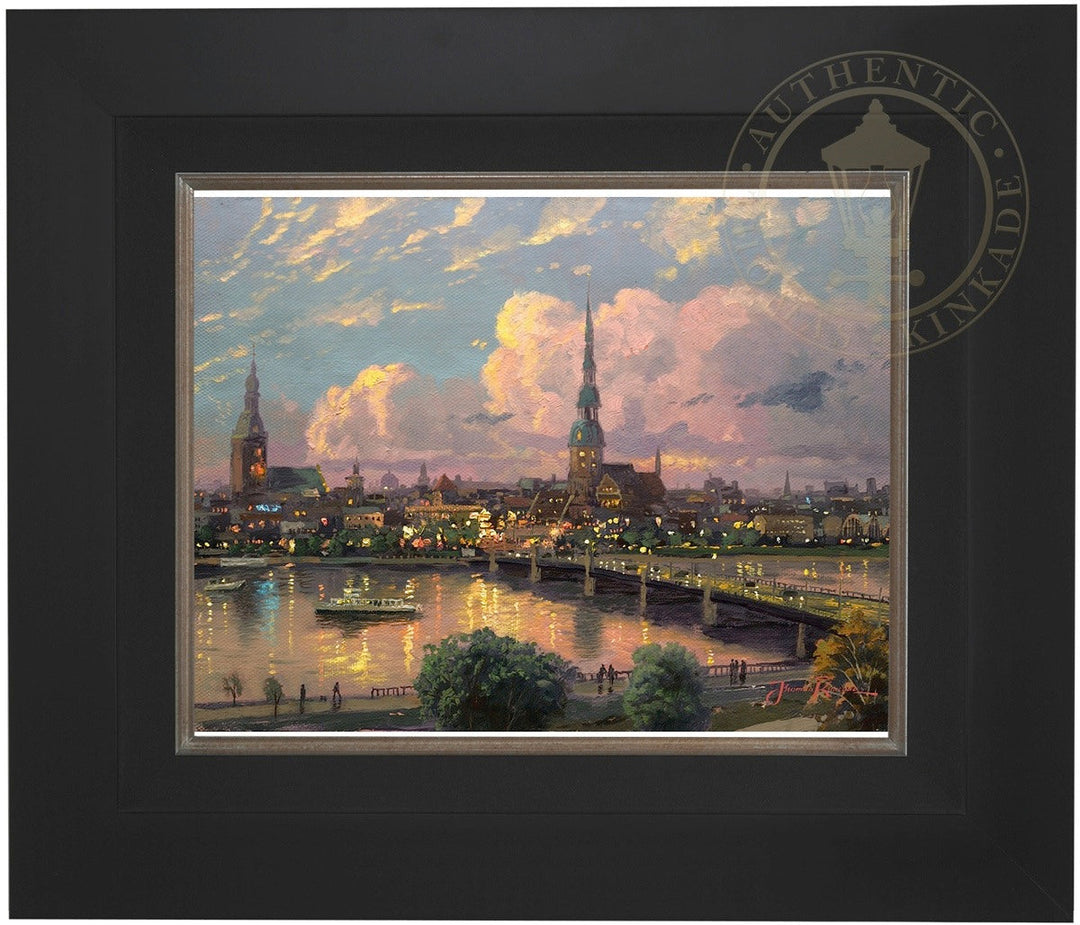 Sunset over Riga, Latvia, by Thomas Kinkade