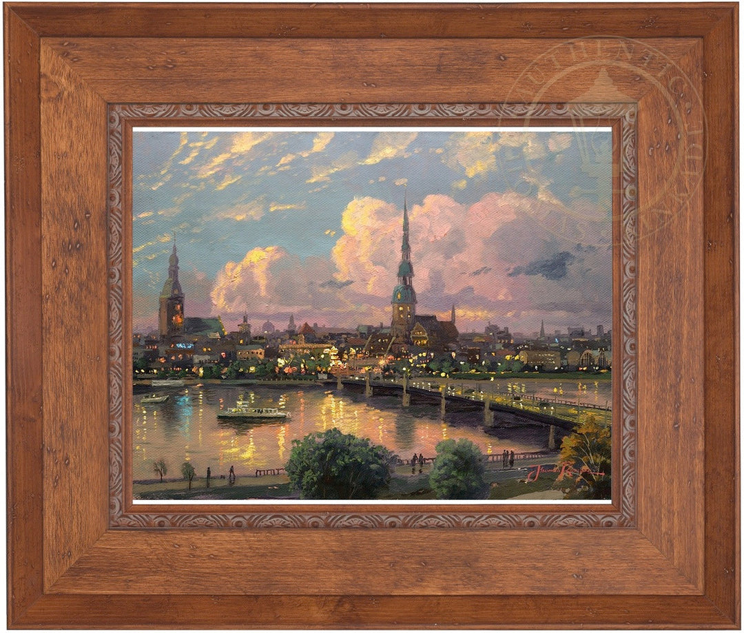 Sunset over Riga, Latvia, by Thomas Kinkade