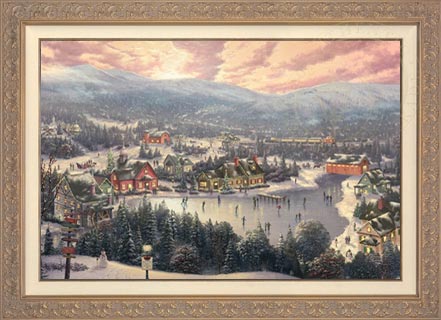 Sunset on Snowflake Lake, by Thomas Kinkade Studios