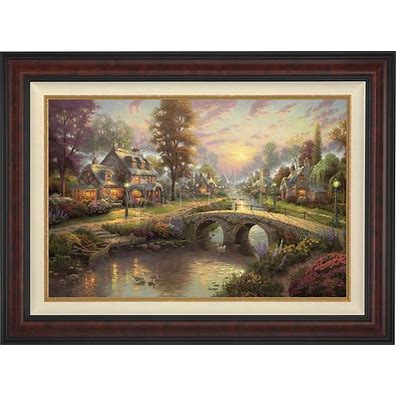 Sunset on Lamplight Lane, by Thomas Kinkade