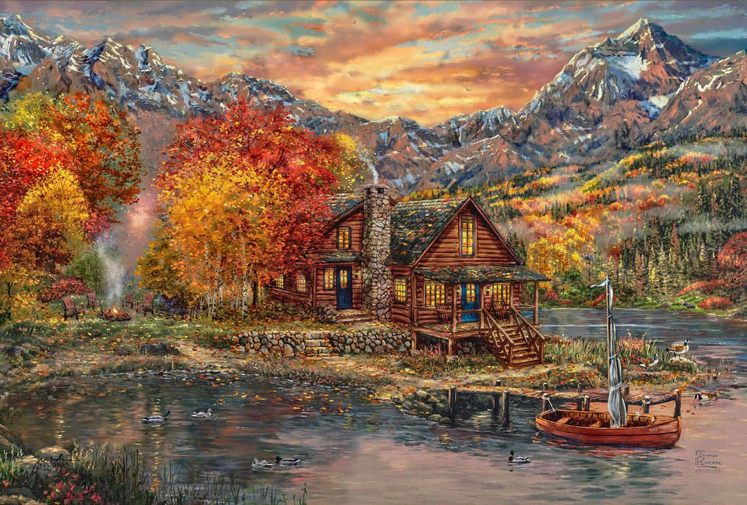 thomas kinkade a perfect fall day
