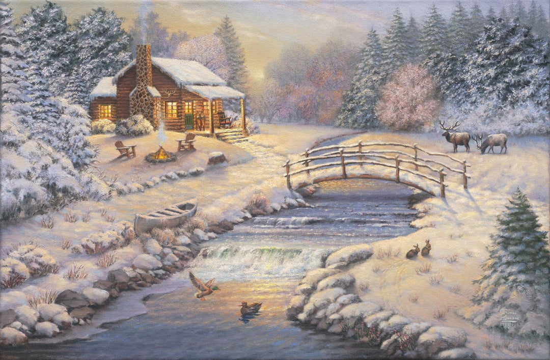 thomas kinkade a winter retreat