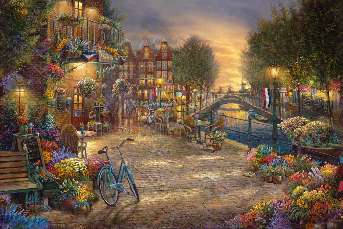 thomas kinkade amsterday cafe