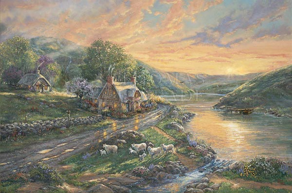 thomas kinkade daybreak at emerald valley