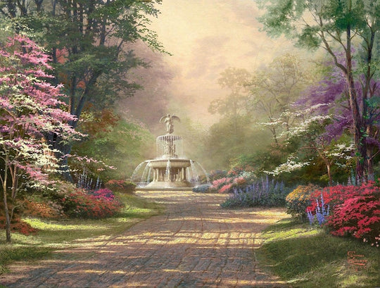 thomas kinkade fountain of blessings