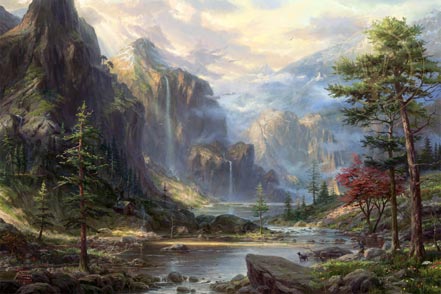 thomas kinkade high country wilderness