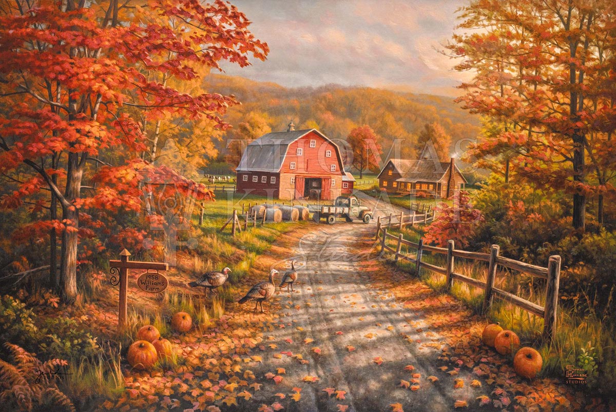 thomas kinkade late afternoon on the farm