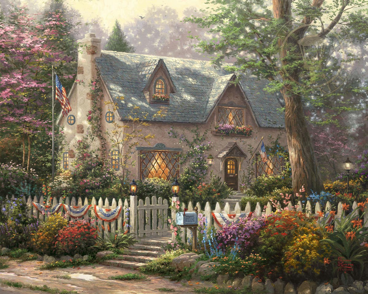 thomas kinkade liberty lane cottage