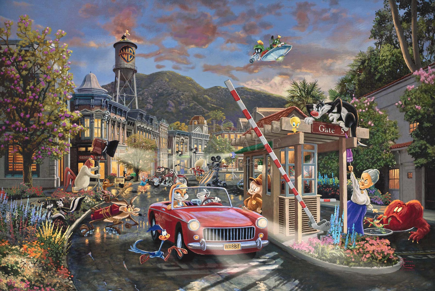 Looney Tunes™ - Backlot Shenanigans, by Thomas Kinkade Studios