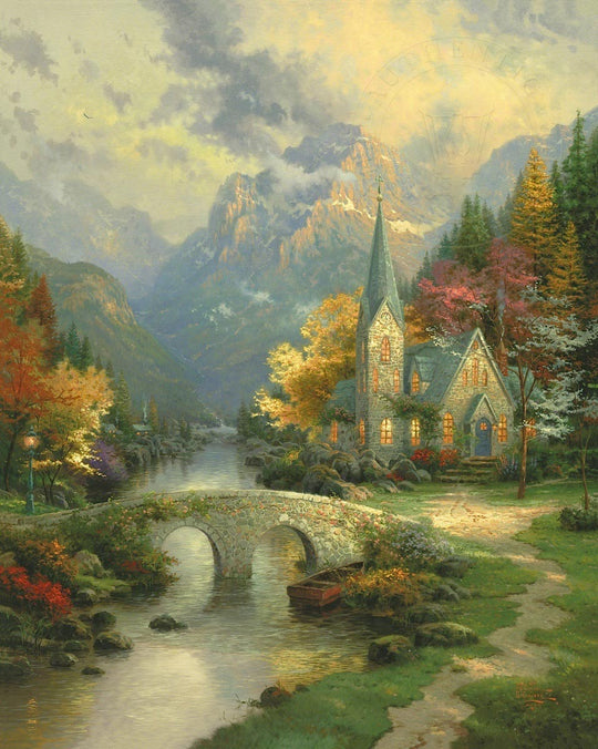 thomas kinkade mountain chapel