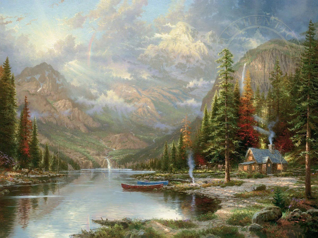 Mountain Majesty, by Thomas Kinkade – Village Gallery