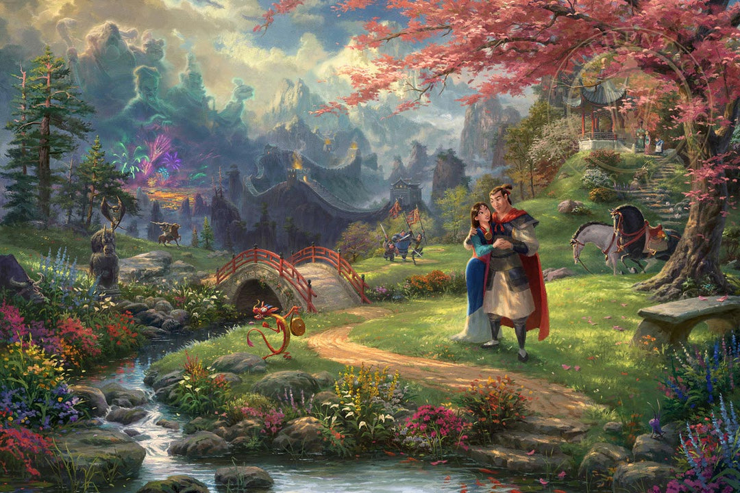 thomas kinkade mulan blossoms of love