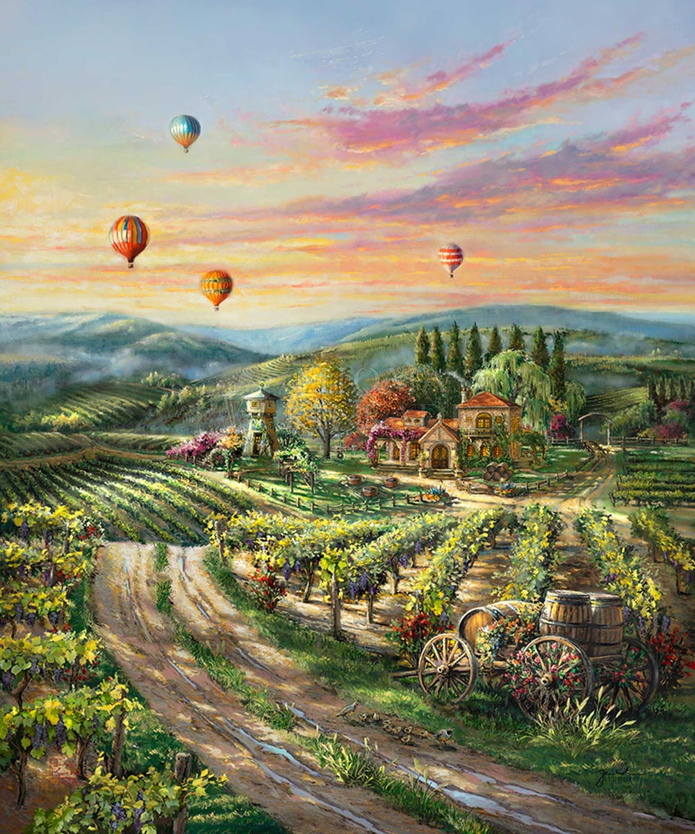 thomas kinkade peaceful valley vineyard