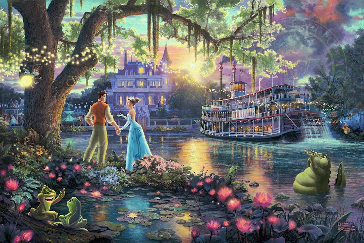 thomas kinkade the princess and the frog