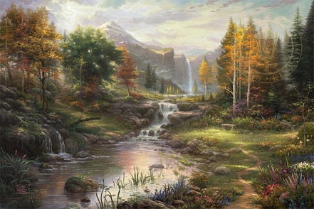 thomas kinkade reflections of family