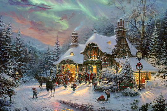 thomas kinkade santas night before christmas