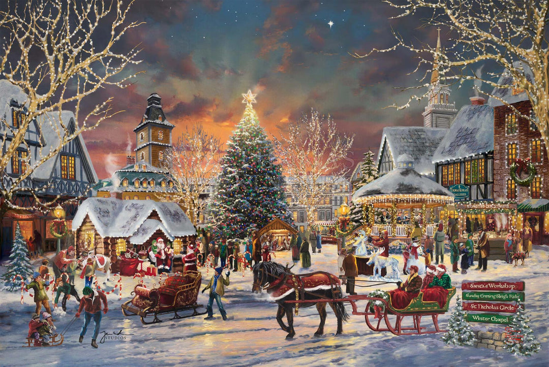 thomas kinkade the christmas festival