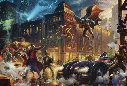thomas kinkade the dark knight saves gotham city