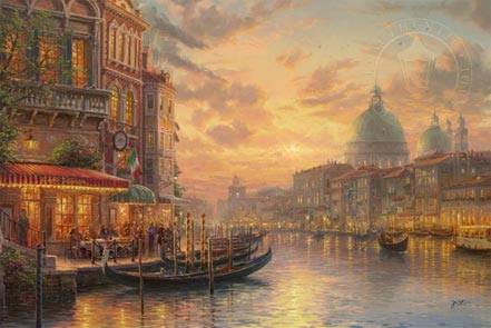 thomas kinkade venetian cafe