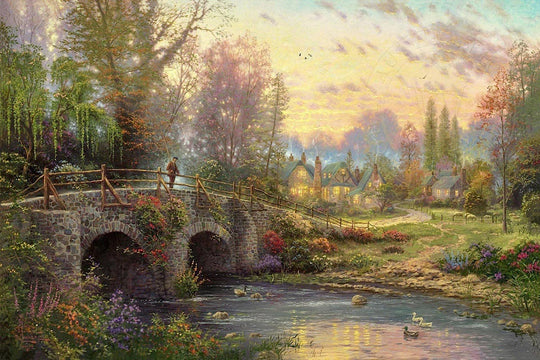 Cobblestone Evening, by Thomas Kinkade