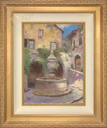 Tuscan Village Fountain, by Thomas Kinkade