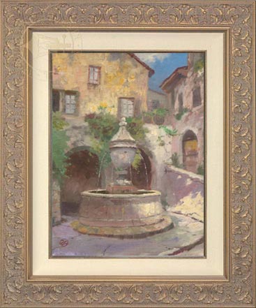 Tuscan Village Fountain, by Thomas Kinkade