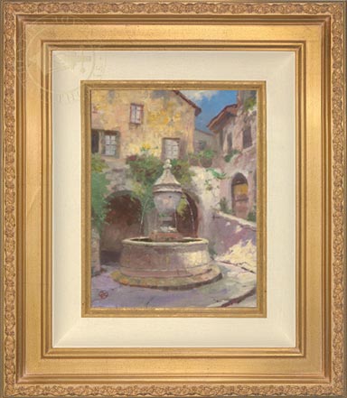 Tuscan Village Fountain, by Thomas Kinkade